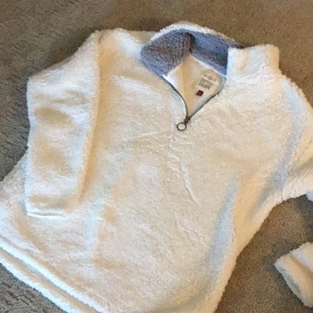 So Sherpa pull over w/zipper and pockets size XL
